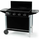Barbecue a gas - GRILL GARDEN - Nero e grigio - 4 fuochi con coperchio