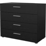 Cassettiera - 4 cassetti - Nero - L80,2 x P40,25 x H68,1 cm - immagine 3