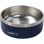 Ciotola - M PETS - ESKIMO - Doppia parete 1,25 L - Nera - Acciaio inossidabile, antiscivolo, inodore, antiruggine, lavabile