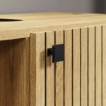 Mobiletto da bagno - Decoro rovere - L40 x A95 x P31 cm - PURE BLISS - immagine 4