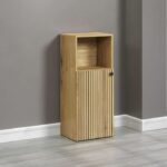 Mobiletto da bagno - Decoro rovere - L40 x A95 x P31 cm - PURE BLISS - immagine 6