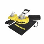 Slackline - SCHILDKROT - 15 m di lunghezza x 5 cm di larghezza - Cricchetto in metallo - Cinghia di allenamento inclusa - Max 150 kg - immagine 2