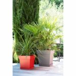 Vaso quadrato EDA Tuscany - 50 cm - 87 L - Tortora - immagine 4