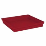 Sottovaso quadrato EDA Tuscany - 40 cm - Rosso