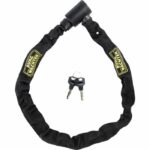 Lucchetto a catena per bicicletta - BURG WACHTER - 580 90 NERO - acciaio 6 mm - Tessuto ad alta resistenza - 2 chiavi