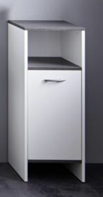 trendteam smart living Armadietto a specchio con molto spazio per riporre gli oggetti, Bianco/Argento fumo, 32 x 82 x 99 cm - immagine 2