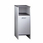 trendteam smart living Armadietto a specchio con molto spazio per riporre gli oggetti, Bianco/Argento fumo, 32 x 82 x 99 cm