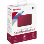Disco rigido esterno - Toshiba - Canvio Advance - 1 a - rosso - immagine 4