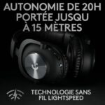 LOGITECH G - Cuffie da gioco wireless - PRO X 2,4 Ghz - Nere - 981-000907 - immagine 3