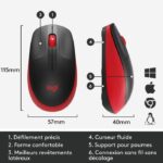 LOGITECH - Mouse wireless rosso M190 - immagine 5