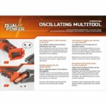 20V Accessori multifunzione oscillanti wireless + accessori POWDP4060 a doppia potenza - consegnato senza batteria o caricabatterie - immagine 5