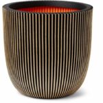 Capi Jardiniere Groove 43x41 cm nero e oro 445487