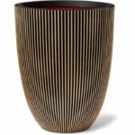 Vaso Capi Elegant Groove 46x58 cm Nero e oro 445495
