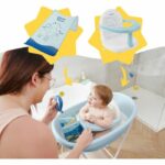 La vasca da bagno Badabulle per balena, prodotta in Europa, può contenere un'amaca o una sedia da bagno, nascita a 24 mesi - immagine 5