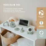 Baby monitor con fotocamera YOO Go+ - Ampio schermo HD 5 720P - Batteria ricaricabile, Durata batteria 8 ore - 4 Accessori di supporto fotocamera inclusi - immagine 2