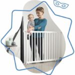 Badabulle Deco Pop bianco barriera di sicurezza allungabile di fissaggio a pressione e viti (63,5 - 106 cm) - immagine 2
