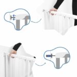 Badabulle Deco Pop bianco barriera di sicurezza allungabile di fissaggio a pressione e viti (63,5 - 106 cm) - immagine 5