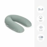 doomoo Buddy Cuscino per maternità e allattamento - Comfort ottimale per mamma e bambino, Tetra Jersey Green - immagine 5