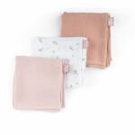 Confezione da 3 fasce - DOOMOO - Garza di cotone biologico - Certificato Oeko-Tex - Rosa