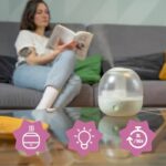 Umidificatore a bolle Badabulle - Garantisce un buon livello di umidità - Luce notturna integrata - Ugello orientabile a 360° - Durata della batteria fino a 16 ore (2L) - immagine 3
