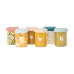Ciotole di babymoov isy 6 vasi di conservazione in vetro borosilicato - laureati 250 ml