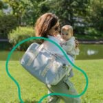 Borsa fasciatoio Badabulle Bowling - Grande capacità 20 litri - Piano fasciatoio e attacchi per passeggino inclusi, Grigio - immagine 3