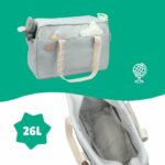 Borsa fasciatoio Badabulle Bowling - Grande capacità 20 litri - Piano fasciatoio e attacchi per passeggino inclusi, Grigio - immagine 4