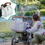 Borsa fasciatoio Badabulle Bowling - Grande capacità 20 litri - Piano fasciatoio e attacchi per passeggino inclusi, Grigio - immagine 5