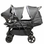 Passeggino doppio BAMBISOL - Completamente attrezzato - Parapioggia incluso - Facile da piegare - immagine 4