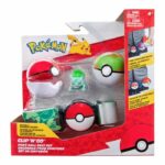 Clip Belt 'N' Go Bandai - Pokémon - 1 cintura, 1 Poké Ball, 1 Nest Ball e 1 Figurina 5 cm Bulbizarra