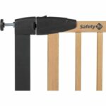 SAFETY 1ST SIMPLY CLOSE WOOD & META, A pressione, 73-80 cm (Max. 94 cm), senza viti né fori, Apertura con una mano, Legno e Grafite - immagine 3