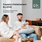 BABYMOOV B.LOVE Cuscino premaman e allattamento, certificato oeko-Tex e biologico, grigio minerale - immagine 2