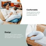 BABYMOOV B.LOVE Cuscino premaman e allattamento, certificato oeko-Tex e biologico, grigio minerale - immagine 4