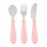 BEABA Set di 3 vecchie posate in acciaio rosa - immagine 2