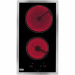 BEKO HDMC32400TX - Piano cottura in vetroceramica - 2 zone - 3000W - L28,8 x P57cm - Rivestimento in vetro - Nero - immagine 2