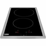 BEKO HDMC32400TX - Piano cottura in vetroceramica - 2 zone - 3000W - L28,8 x P57cm - Rivestimento in vetro - Nero