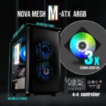 Case per PC senza alimentatore - BITFENIX Nova Mesh SE M-ATX ARGB (Nero) - Mini tower - Formato Micro-ATX - immagine 2