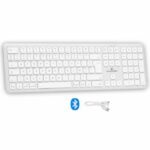 Tastiera wireless Bluetooth - BLUESTORK - MAC - Full size - Compatibile con Mac - Bianca