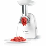 Tritacarne - BOSCH - MFW2514W SmartPower - Bianco - motore bloccato 1500 W - 1,7 kg/min - 2 griglie tritacarne - grattugia/affettatrice - immagine 4