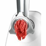 Tritacarne - BOSCH - MFW2514W SmartPower - Bianco - motore bloccato 1500 W - 1,7 kg/min - 2 griglie tritacarne - grattugia/affettatrice - immagine 6