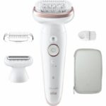 Epilatore elettrico - BRAUN - Silk-épil 9 - Depilazione facile - Pelle morbida a lunga durata - 9-030 - Bianco / Rosa