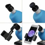 Microscopio 40x-640x - BRESSER JUNIOR - Illuminazione a LED - kit di sperimentazione - blu - immagine 4