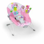 BRIGHT STARTS Sdraietta Pink Paradise, Vibrazioni rilassanti, Giochi interattivi, Dalla nascita