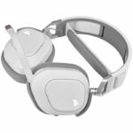 Casco da gioco - Corsair HS80 Wireless - bianco - microfono omnidirezionale - immagine 2
