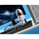 Casco da gioco - Corsair HS80 Wireless - bianco - microfono omnidirezionale - immagine 3