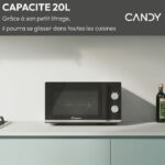 CMG20TNMB Microonde CANDY Moderna Grill 20L 700W - Grill 900W - Meccanico UI 6 livelli di potenza - Funzione scongelamento a peso - immagine 2
