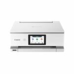 Stampante multifunzione - CANON - PIXMA TS8751 - Capacità 200 fogli - 6 serbatoi inchiostro separati - A colori - WIFI - Bianco