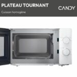 CMW20SMW Microonde Mono CANDY Idea - 20 L - MO: 700 W - UI meccanico - 5 livelli di potenza - Bianco - immagine 6