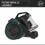Aspirapolvere senza sacchetto - CANDY CAF34HM - 800 W - Cassetta 2,5 L - 79 dBA - Filtro HEPA 13 lavabile - immagine 3
