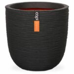 Capi Jardiniere Nature Rib 43x41 cm nero KBLR933 424234